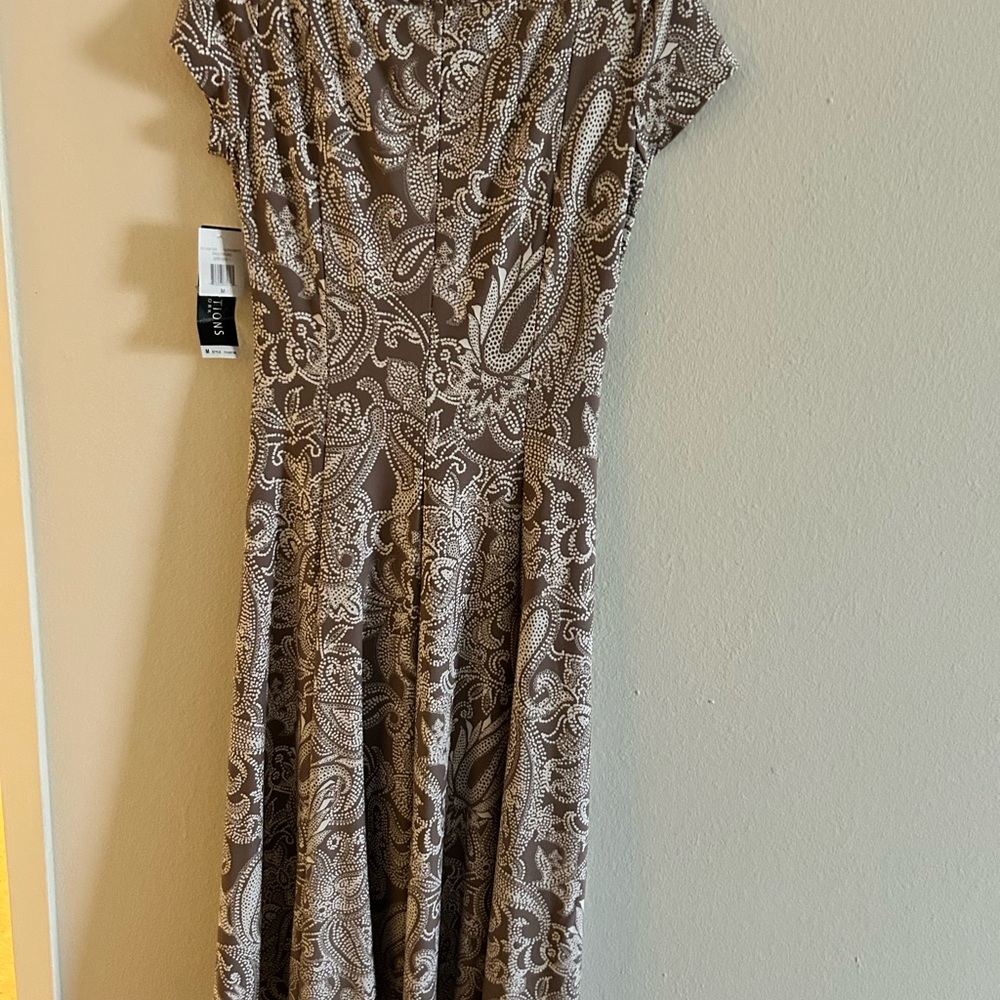 Perceptions Brown Paisley Maxi Dress